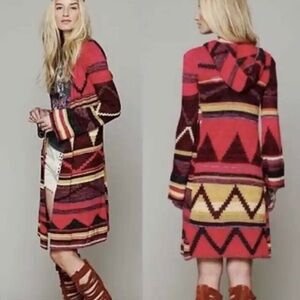Free People Hooded Cardigan Duster
